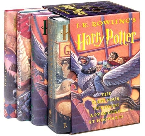 Harry Potter Boxed Set Harry Potter and the Sorcerer's Stone; Harry Potter and the Chamber of Secrets; Harry Potter and the Prisoner of Azkaban; Harry Potter and the Goblet of Fire