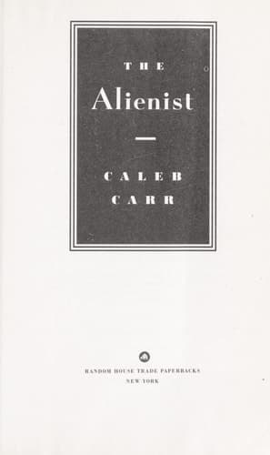 The Alienist A Novel
