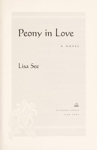 Peony in Love A Novel