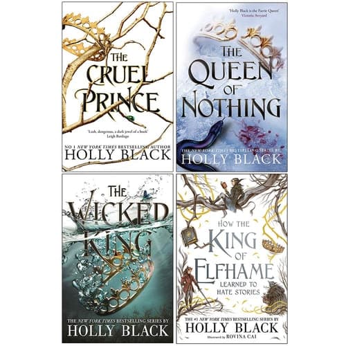 The Folk of the Air Series 4 Books Collection Set By Holly Black (The Cruel Prince, The Queen of Nothing, The Wicked King, How the King of Elfhame) [Hardcover]
