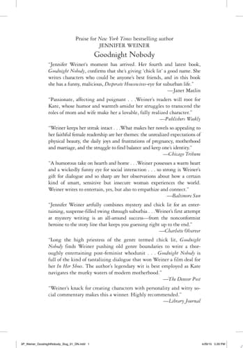 Goodnight Nobody A Novel