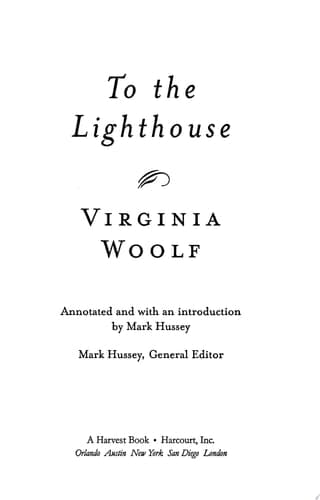 To The Lighthouse (annotated)