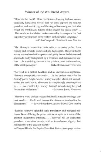 Beowulf A New Verse Translation