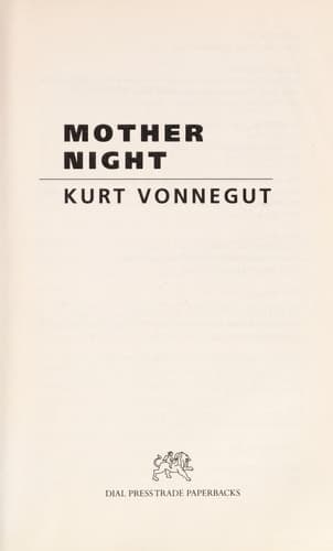 Mother Night A Novel